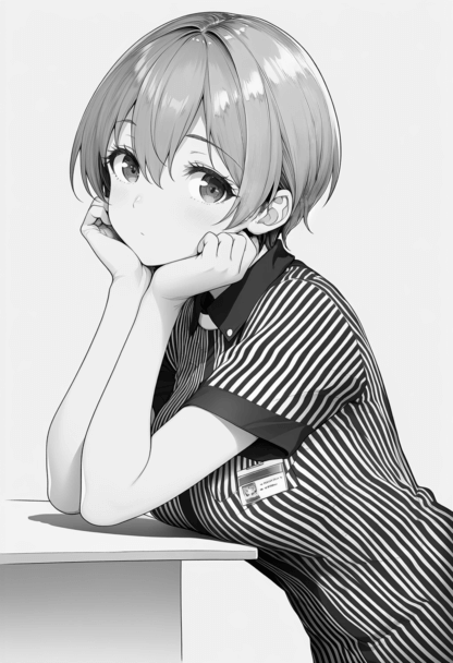 女体化して半年、オンナの快感にハマった俺はビッチになりました。【しましまの制服で客がいるのに】挿絵画像1