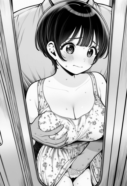 【15.おじさんとの一夜② 電車内で痴漢にイカされる★】挿絵画像