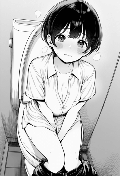 【4.合宿当日③ トイレで初めての快感に悶える★】挿絵画像